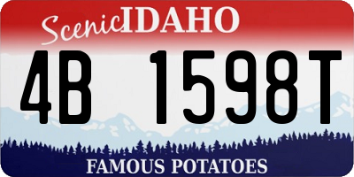 ID license plate 4B1598T