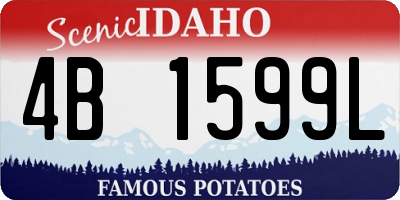 ID license plate 4B1599L