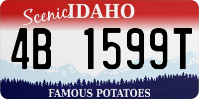 ID license plate 4B1599T