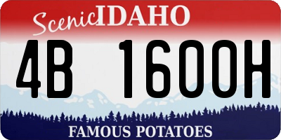 ID license plate 4B1600H