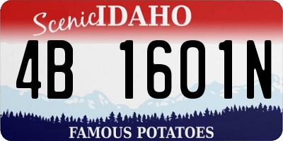 ID license plate 4B1601N