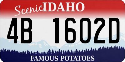 ID license plate 4B1602D