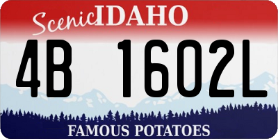 ID license plate 4B1602L