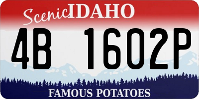 ID license plate 4B1602P