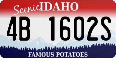 ID license plate 4B1602S