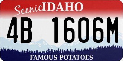 ID license plate 4B1606M