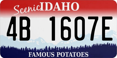 ID license plate 4B1607E