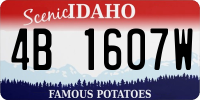 ID license plate 4B1607W