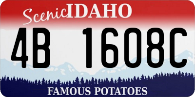 ID license plate 4B1608C