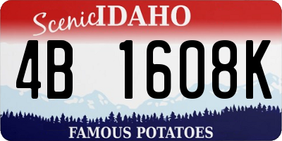 ID license plate 4B1608K