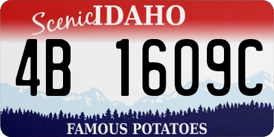 ID license plate 4B1609C