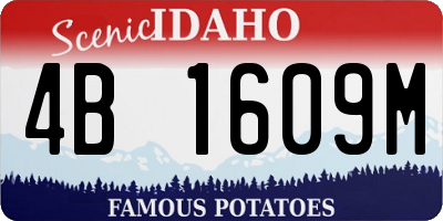 ID license plate 4B1609M