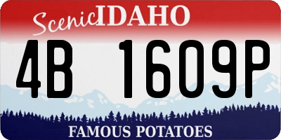 ID license plate 4B1609P