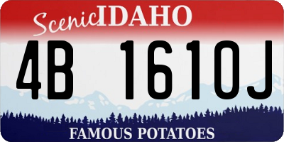 ID license plate 4B1610J