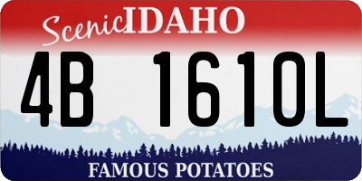 ID license plate 4B1610L