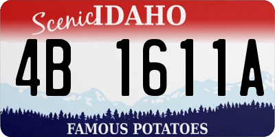 ID license plate 4B1611A