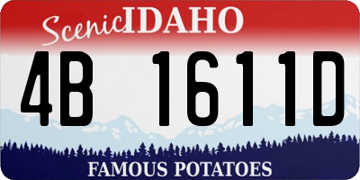 ID license plate 4B1611D
