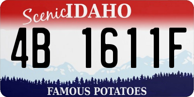 ID license plate 4B1611F