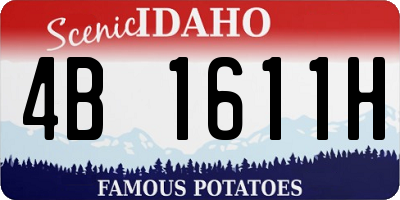 ID license plate 4B1611H