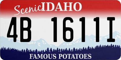 ID license plate 4B1611I