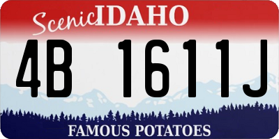 ID license plate 4B1611J