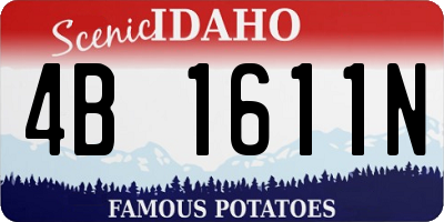 ID license plate 4B1611N