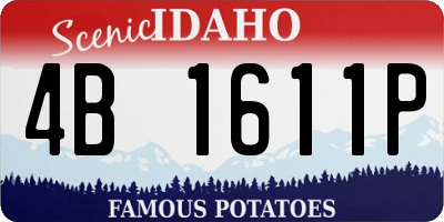 ID license plate 4B1611P