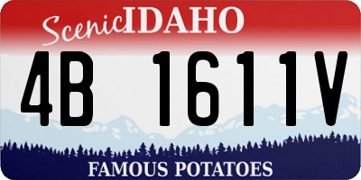 ID license plate 4B1611V