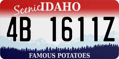 ID license plate 4B1611Z