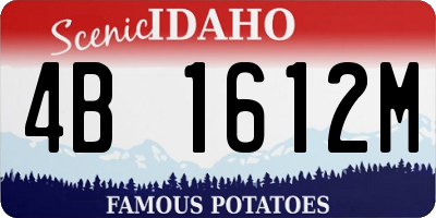ID license plate 4B1612M