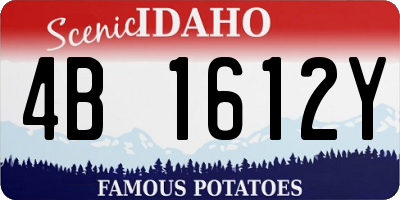 ID license plate 4B1612Y