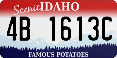 ID license plate 4B1613C