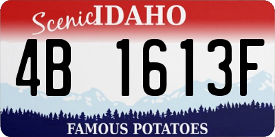 ID license plate 4B1613F
