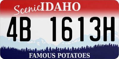 ID license plate 4B1613H