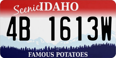 ID license plate 4B1613W