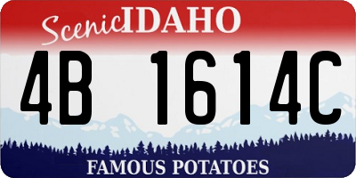 ID license plate 4B1614C