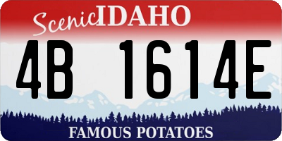 ID license plate 4B1614E