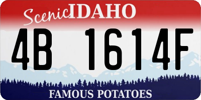 ID license plate 4B1614F
