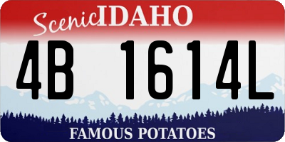 ID license plate 4B1614L