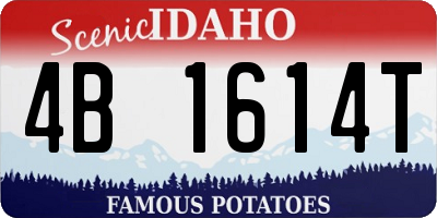 ID license plate 4B1614T