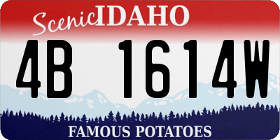 ID license plate 4B1614W