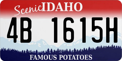 ID license plate 4B1615H