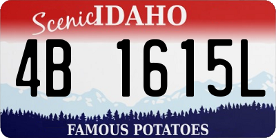ID license plate 4B1615L