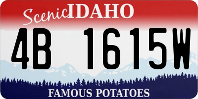 ID license plate 4B1615W