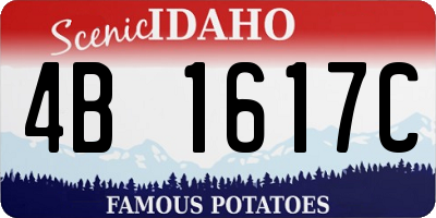 ID license plate 4B1617C