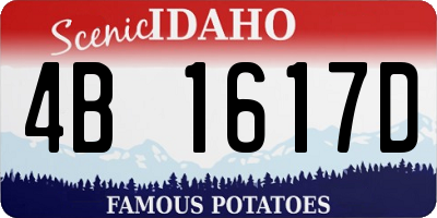 ID license plate 4B1617D