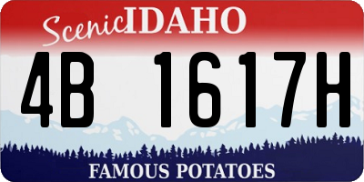 ID license plate 4B1617H