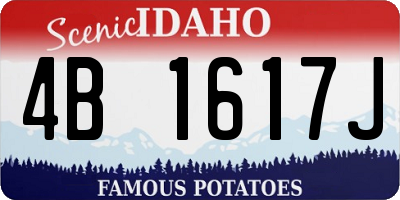 ID license plate 4B1617J
