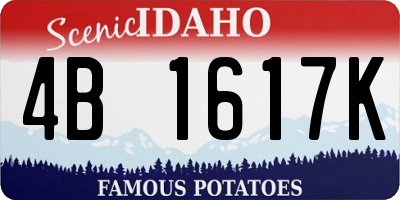 ID license plate 4B1617K
