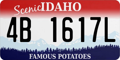 ID license plate 4B1617L